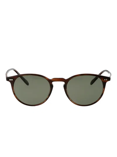 Oliver Peoples Riley Sun Round-frame Sunglasses In Green