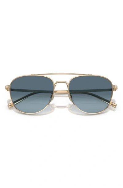 Oliver Peoples Rivetti 55mm Gradient Pilot Sunglasses In Blue Gradient