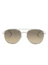 Oliver Peoples Rivetti Pilot-frame Sunglasses In Silver