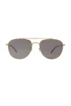 Oliver Peoples Rivetti Sunglasses In Gold & Carbon Grey