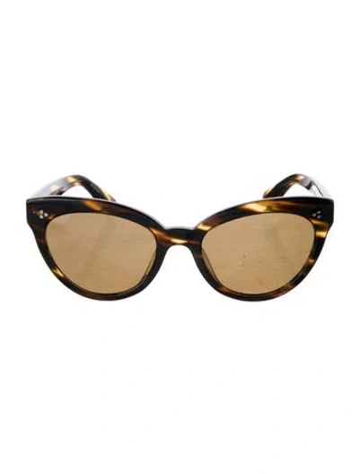 Pre-owned Oliver Peoples Roella Cat-eye Sunglasses In Brown