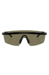 Oliver Peoples Roger Federer 135mm Shield Sunglasses In Matte Black