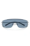 Oliver Peoples Roger Federer 138mm Rimless Shield Sunglasses In Blue