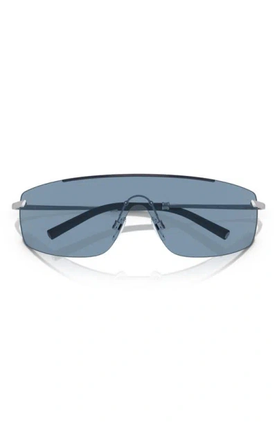 Oliver Peoples Roger Federer 138mm Rimless Shield Sunglasses In Blue
