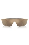 Oliver Peoples Roger Federer 138mm Rimless Shield Sunglasses In Gold Tortoise