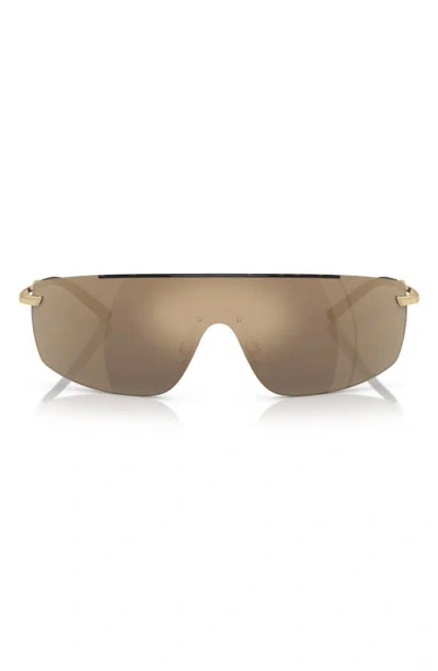 Oliver Peoples Roger Federer 138mm Rimless Shield Sunglasses In Gold Tortoise