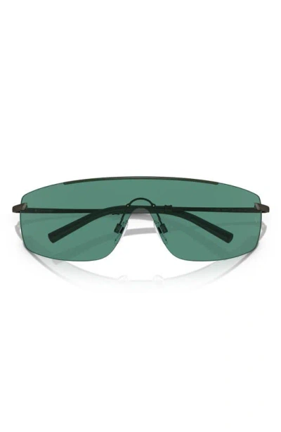 Oliver Peoples Roger Federer 138mm Rimless Shield Sunglasses In Green