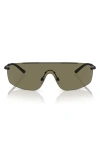 Oliver Peoples Roger Federer 138mm Rimless Shield Sunglasses In Matte Black