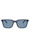 Oliver Peoples Roger Federer 52mm Rectangular Sunglasses In Matte Blue