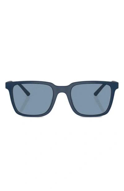Oliver Peoples Roger Federer 52mm Rectangular Sunglasses In Matte Blue