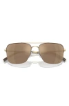 Oliver Peoples Roger Federer 56mm Semirimless Pilot Sunglasses In Brown