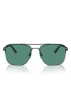 Oliver Peoples Roger Federer 56mm Semirimless Pilot Sunglasses In Green