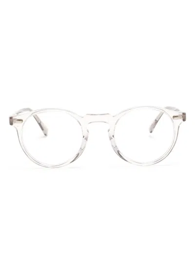Oliver Peoples Round-frame Glasses In Neutrals