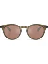 Oliver Peoples Romare Round-frame Sunglasses In Grün