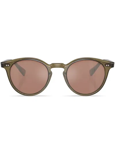 Oliver Peoples Romare Round-frame Sunglasses In Grün