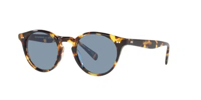 Pre-owned Oliver Peoples Romare Sun Ov 5459su Vintage Havana/blue (1407/56) Sunglasses
