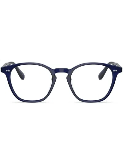 Oliver Peoples Brille Mit Rundem Gestell In Blau