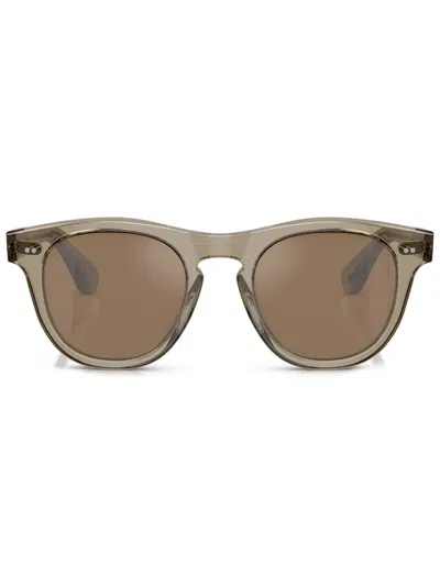 Oliver Peoples Rorke Round-frame Sunglasses In 1745g8 Sencha