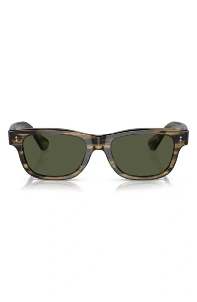Oliver Peoples Rosson Sun 53mm Square Sunglasses In Olive