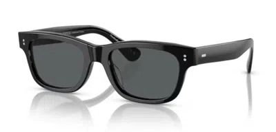 Pre-owned Oliver Peoples Rosson Sun 5540su 1005p2 Black/grey Polarized Men's Sunglasses In Gray