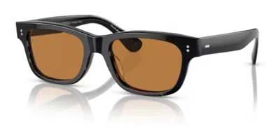 Pre-owned Oliver Peoples Rosson Sun Ov5540su 172253 Black/cognac Gradient Men's Sunglasses In Brown