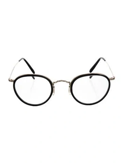 Pre-owned Oliver Peoples Round Eyeglasses In Black