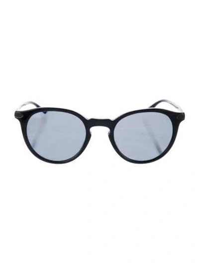 Pre-owned Oliver Peoples Round Eyeglasses In Black