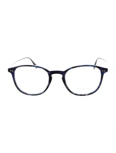 Pre-owned Oliver Peoples Round Eyeglasses In Blue