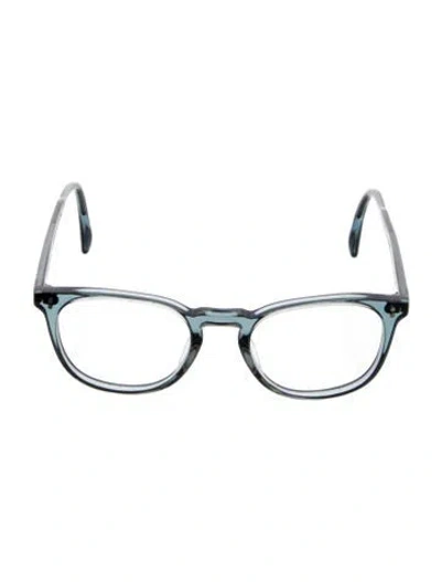 Pre-owned Oliver Peoples Round Eyeglasses In Blue/clear