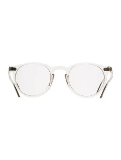 Pre-owned Oliver Peoples Round Eyeglasses In Clear