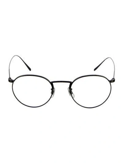 Pre-owned Oliver Peoples Round Eyeglasses In Gray