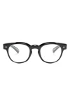 Oliver Peoples Round-frame Glasses In Black