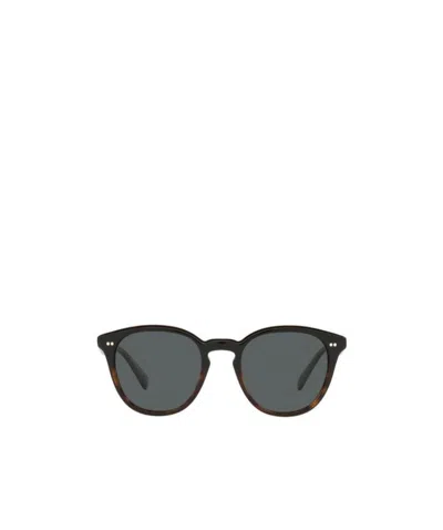 Oliver Peoples Round Frame Sunglasses In Brown