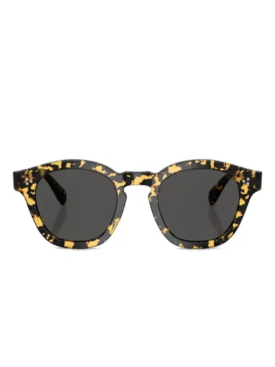 Oliver Peoples Round-frame Sunglasses In Black