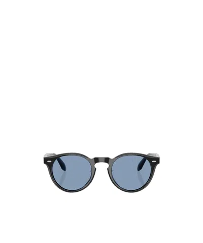 Oliver Peoples Round Frame Sunglasses In Blue