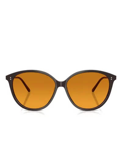 Oliver Peoples Round-frame Sunglasses In Black