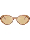 Oliver Peoples Round-frame Sunglasses In Brown