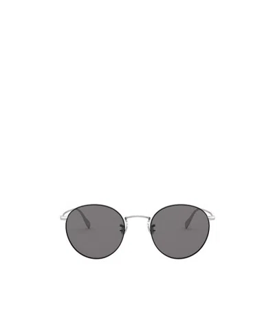 Oliver Peoples Round Frame Sunglasses In Gray