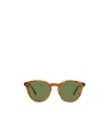 Oliver Peoples Tortoiseshell-effect Round-frame Sunglasses In Green