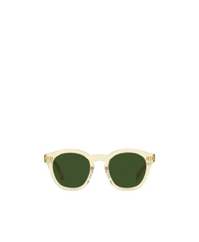 Oliver Peoples Round-frame Tinted-lenses Sunglasses In Green