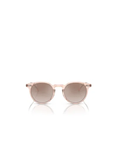 Oliver Peoples Round-frame Tinted-lenses Sunglasses In Nude