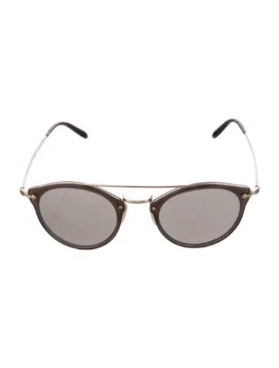 Pre-owned Oliver Peoples Round Gradient Sunglasses In Gold
