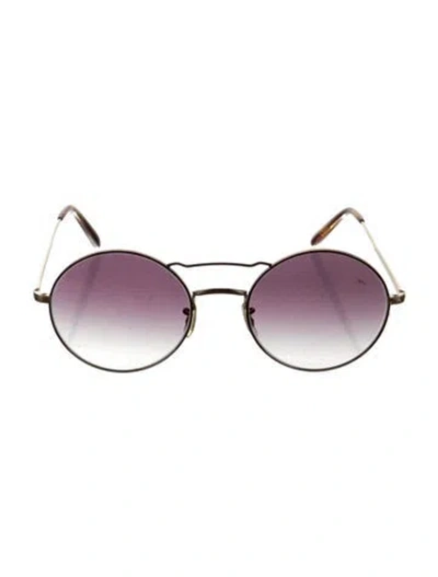 Pre-owned Oliver Peoples Round Gradient Sunglasses In Purple