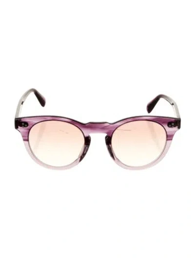 Pre-owned Oliver Peoples Round Gradient Sunglasses In Purple