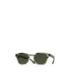 Oliver Peoples Round Logo Sunglasses In Black