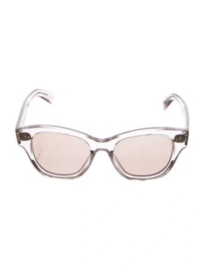 Pre-owned Oliver Peoples Round Mirrored Sunglasses In Neutral