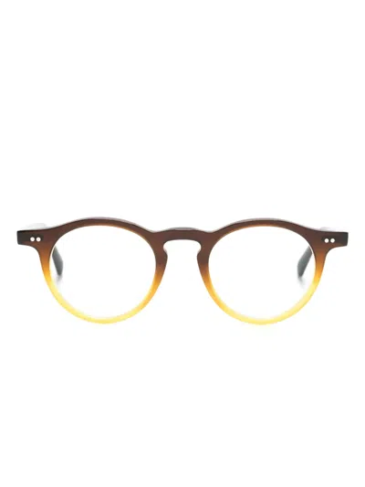 Oliver Peoples Round Optical Glasses In Transparent