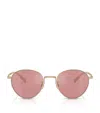 Oliver Peoples Round Rhydian Sunglasses In Gold