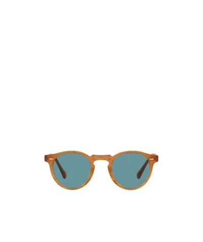 Oliver Peoples Round Sunglasses In Blue