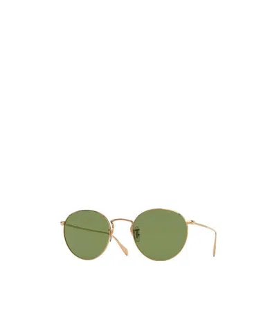 Oliver Peoples Ov1186s Coleridge Sun Metal And Crystal Round Sunglasses In Gold
